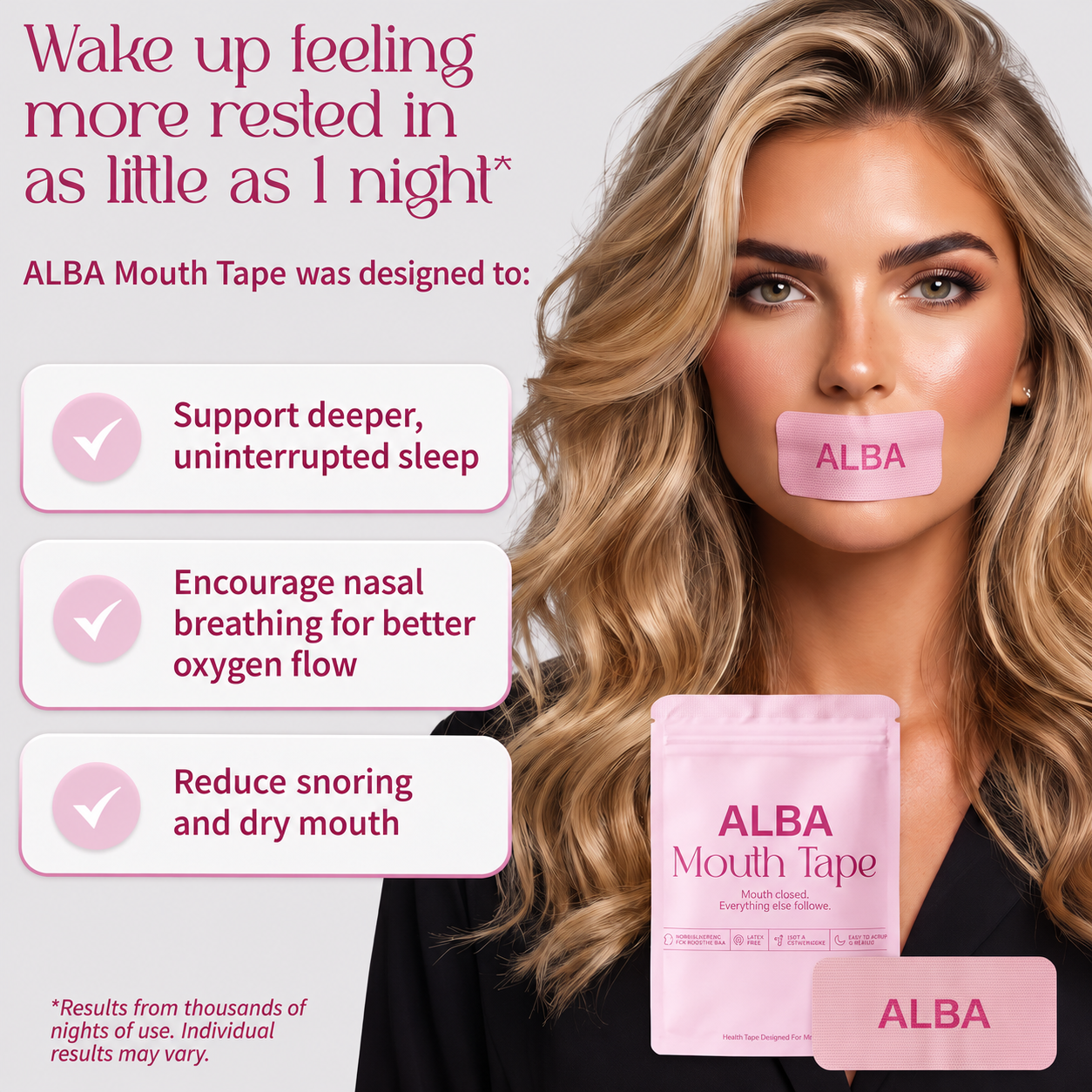 Nasal Breath Sleep Tape